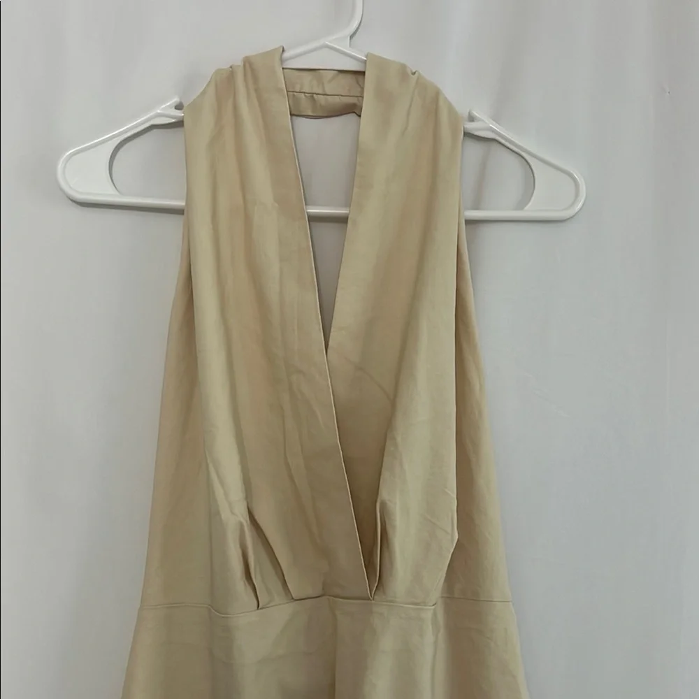 Zara Cream Halter Sundress Cocktail - Picture 4 of 8